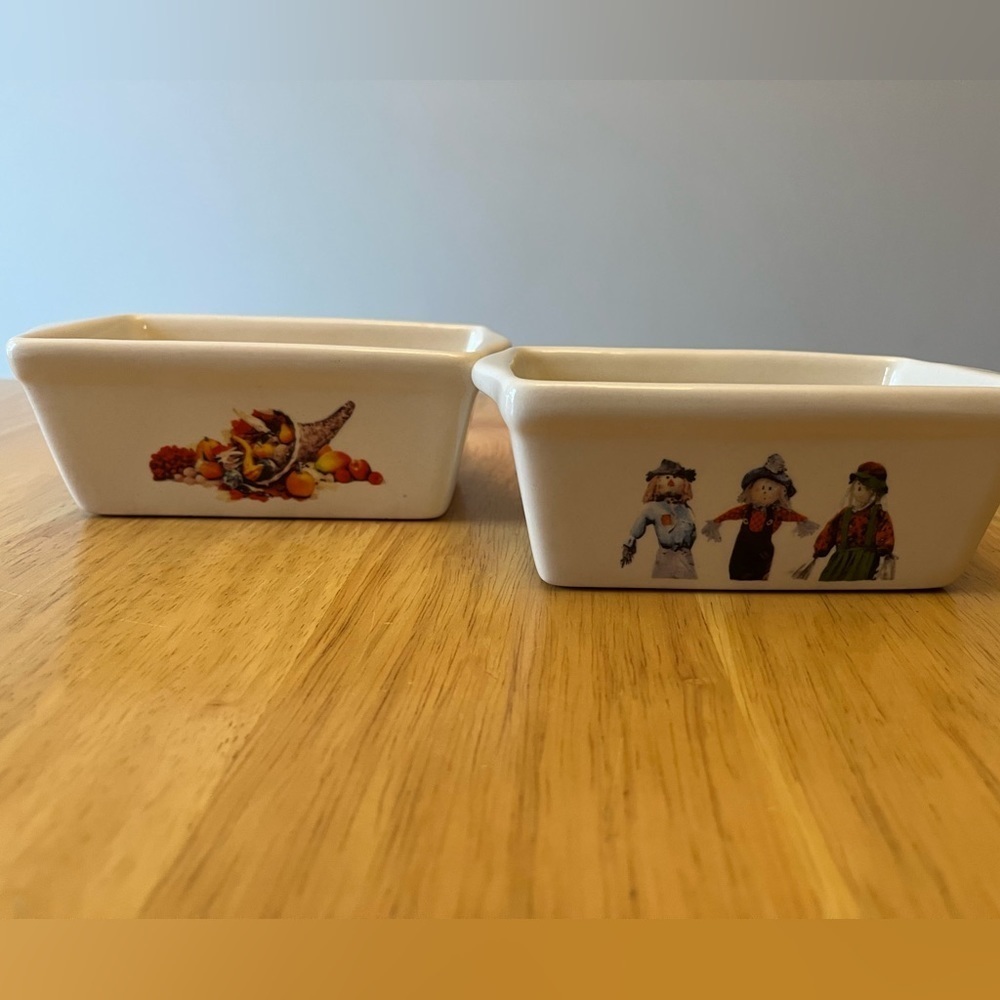 Vintage mini loaf pans fall themed